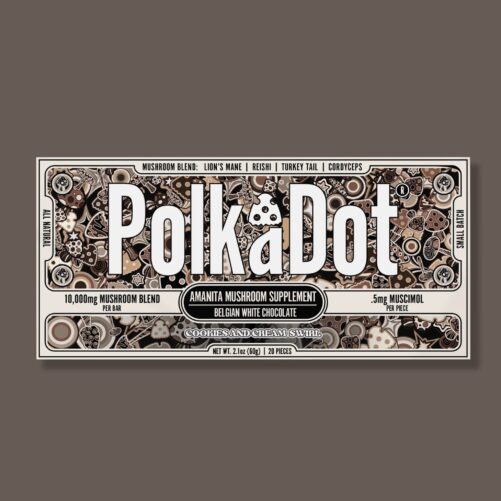 PolkaDot Chocolate Mushroom Bar Cookies and Cream