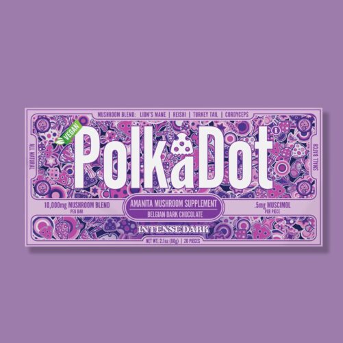 PolkaDot Chocolate Mushroom Bar Intense Dark