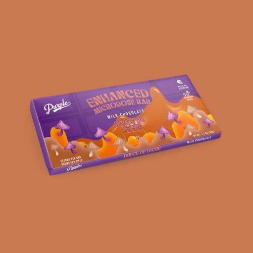 Purple Enhanced Microdose Chocolate Bar Dulce De Leche