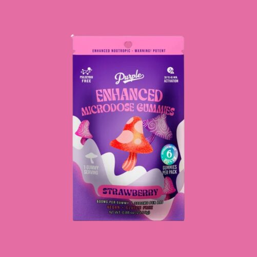 Purple Mushroom Gummies Strawberry