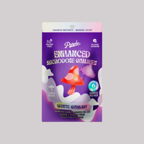 Purple Mushroom Gummies White Gummy