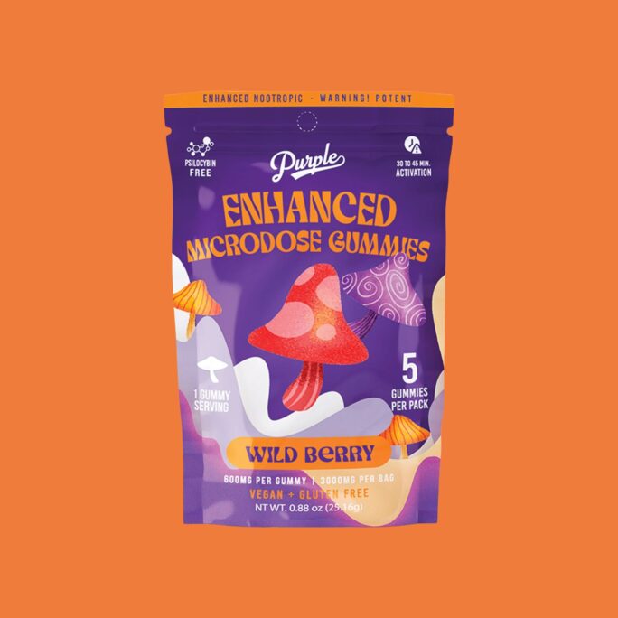 Purple Mushroom Gummies Wild Berry