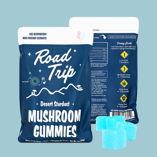 Road Trip Mushroom Gummies Cotton Candy