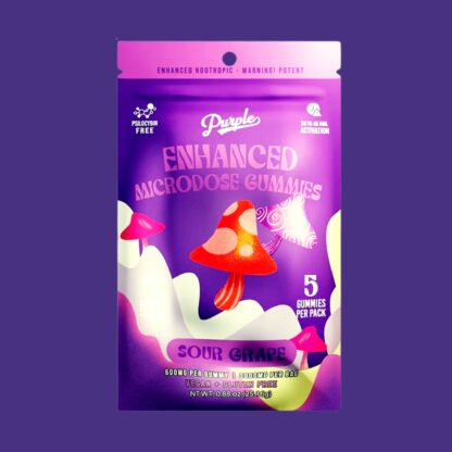 purple enhanced microdose gummies sour grape